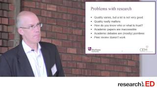 Professor Robert Coe speaks at ResearchED 2013 - Part 1 of 4 - With Slides