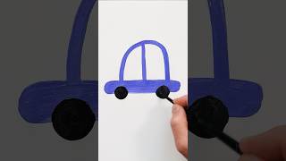 Car Acrylic Painting for Kids  #shorts #painting #art #viral