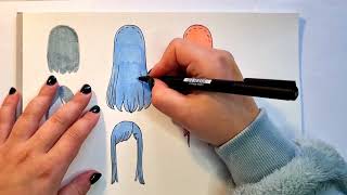 Drawing Paper Dolls Hairstyle Handmade Paper Crafts & DIY #diy #papercraft #paperdolls