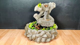 Wow very nice table top garden waterfall fountain water fountain making at home