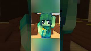 Monster school. Zombie's girl is hardworking. Minecraft animation #minecraft #shorts