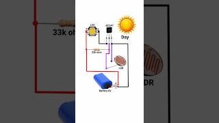 LDR Project | How to Make simple Automatic Night  Led | led Project #shorts #pbexperiment