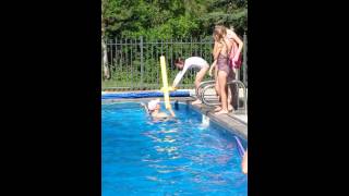 Clara side dive - swim lessons June 2015