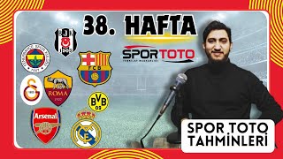 38. HAFTA SPOR TOTO'DA KAZANAN KIM OLACAK?Bu heyecana ortak olmak ister misin?