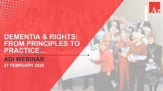 Dementia & rights: From principles to practice (ADI and DAI webinar)