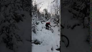 #Shorts winter enduro MTB laps at local trails in Slovakia