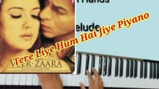 Tere Liye - Veer Zaara। Piyano Tutorial  #Bengalandroidtips