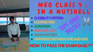 MEO CLASS 4: IN A NUTSHELL | ELIGIBILITY | COURSE | EXAM | FEES | HOW TO PASS EXAM EASILY?