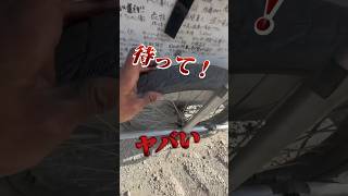 この旅で初めてのタイヤトラブル💥南北アメリカ大陸徒歩縦断27 #旅行