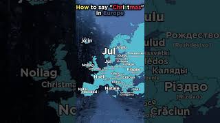 How to say "Christmas" in Europe #map #europe #fun #geography #shortvideo #christmas