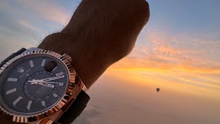 Rolex Sky-Dweller Hot Air Ballooning In Dubai #rolexskydweller #rolex #shorts