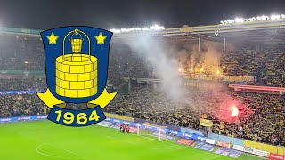 Brøndby Fans: Denmark Football Ultras 🟡🔵 | Brøndby IF 1-0 FC Midtjylland 2024.02.18