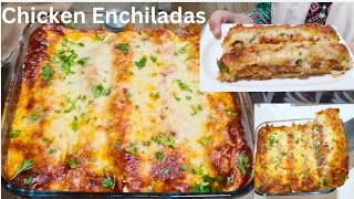 Chicken Enchiladas Recipe with Red Sauce |Easy Maxcicon Food Recipe | A Complete Manu for Dinner !