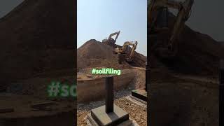 How to make soil in filling like mountain #construction#civilengineering