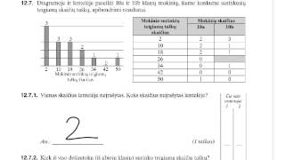 2013 matematikos PUPP 12 užduotis 12.5 - 12.7