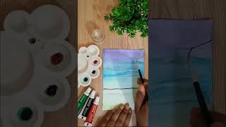 Scenery painting by using sketch colour  @creativeartistshraddha #painting #scenery #short