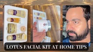 How To Use | Lotus Herbal Radiant Gold Facial Kit Lotus Facial Kit at Home Step by Step Glowing Skin