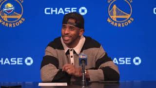 Chris Paul Postgame Interview | Golden State Warriors beat Portland Trail Blazers 110-106