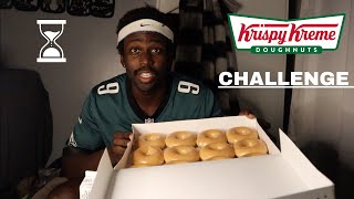 HOW FAST CAN I EAT A DOZEN KRISPY KREME DONUTS ??!! || #challenge #food