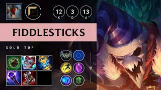 Fiddlesticks Top vs Fiora: Triple Kill, Unstoppable - EUW Challenger Patch 14.22