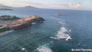 Helicopter flight over Mahe Island, Seychelles