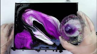 Fluid Acrylic Painting - Funnel Drag Technique, Using Denatured Alcohol