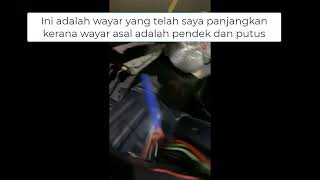 Proton Wira Auto Sedan lampu reverse berjaya dihidupkan. Shorting dan putus