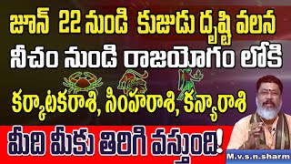 కర్కాటకరాశి, సింహరాశి, కన్యారాశి జూన్ 22 నుండి కుజుడు దృష్టి వ‌ల‌న నీచం నుండి రాజ‌యోగం లొకి | Mars