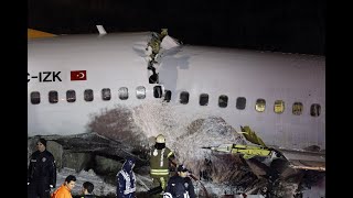 تحطم طائرة الآن في تركيا Avion brisé a Istanbul