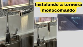 TORNEIRA monocomando 360° 4 jatos para cozinha Gourmet bancada |Como instalar