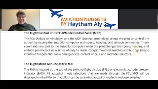 Autopilot components , FCU , FMA , Computer & actuators , Aviation nuggets by @Haytham_Aly