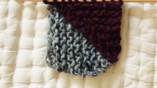 Half + Half Triangle Wrap Tutorial with German short rows