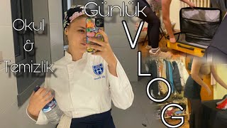 Günlük vlog | Mutfak dersine gittim🔪 Evde yoğun temizlik & toparlama & eskilere veda 🧼 Daily