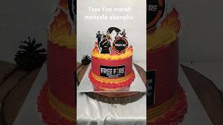 KEREN BANGET FREE FIRE  MERAH MENYALA #cake#kue#cakedecorating