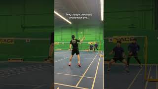 Badminton smash defence