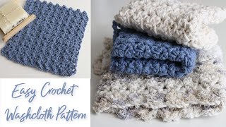 Easy Textured Crochet Washcloth Tutorial - The Sprig Stitch