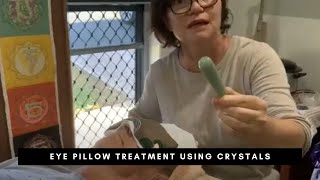 Eye Pillow Treatment Using Crystals | Hot Stone Massage