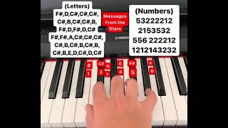 Message From the Stars piano tutorial (letters and numbers)