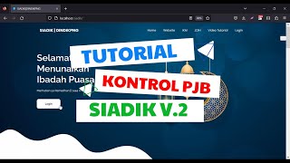 TUTORIAL SIADIK VERSI 2 UNTUK PJB