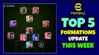 Top 5 New Formation Update In efootball 2024 Mobile 🔥|Best Formations efootball 24🤩