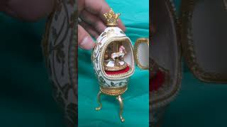 Kingspoint Design 30390 Carousel in Pink Authentic Goose Egg Music Box WORKS