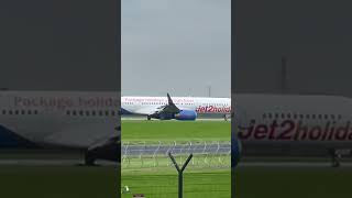 Jet2 Boeing 757 at Manchester Airport August24