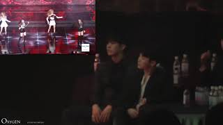 190123 Seventeen reaction to BLACKPINK, DDU DU DDU DU - Forever Young @Gaon Chart Awards 2019