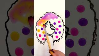 Colorful hair! #satisfying #art #colorful