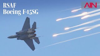 RSAF Boeing F-15SG Fighter Jet Flies at the Singapore Airshow – AIN