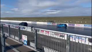 BMW X5m Drag race Santa pod￼