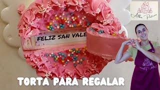 TORTA CON UN MENSAJE PARA DESCUBRIR, para regalar a tu persona favorita!!💖 SAN VALENTIN. 💖💖