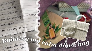 Building my calm down bag | things I use for anxiety