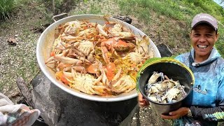 FARTURA DE SIRIS - PESCAMOS E PREPARAMOS UMA CALDEIRADA NA BEIRA DO MAR !