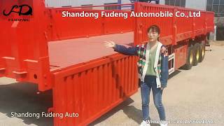 3 Axles Side Wall Trailer, Drop Side Semi Trailers, Container Bulk Cargo Truck Trailer for Sale